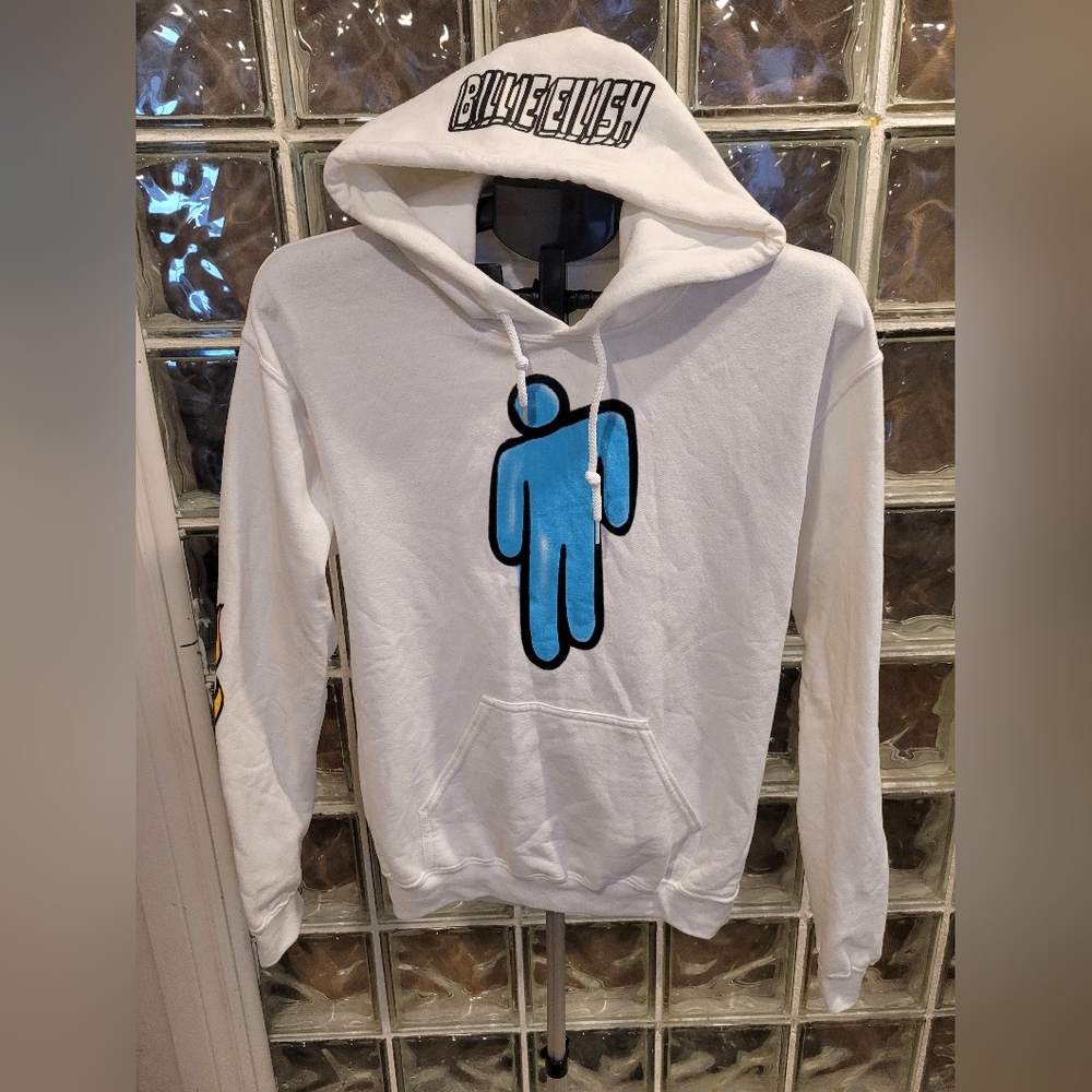 Billie Eilish 2019 World Tour Merch Cars On Fire Hoodie Sweater Size Small